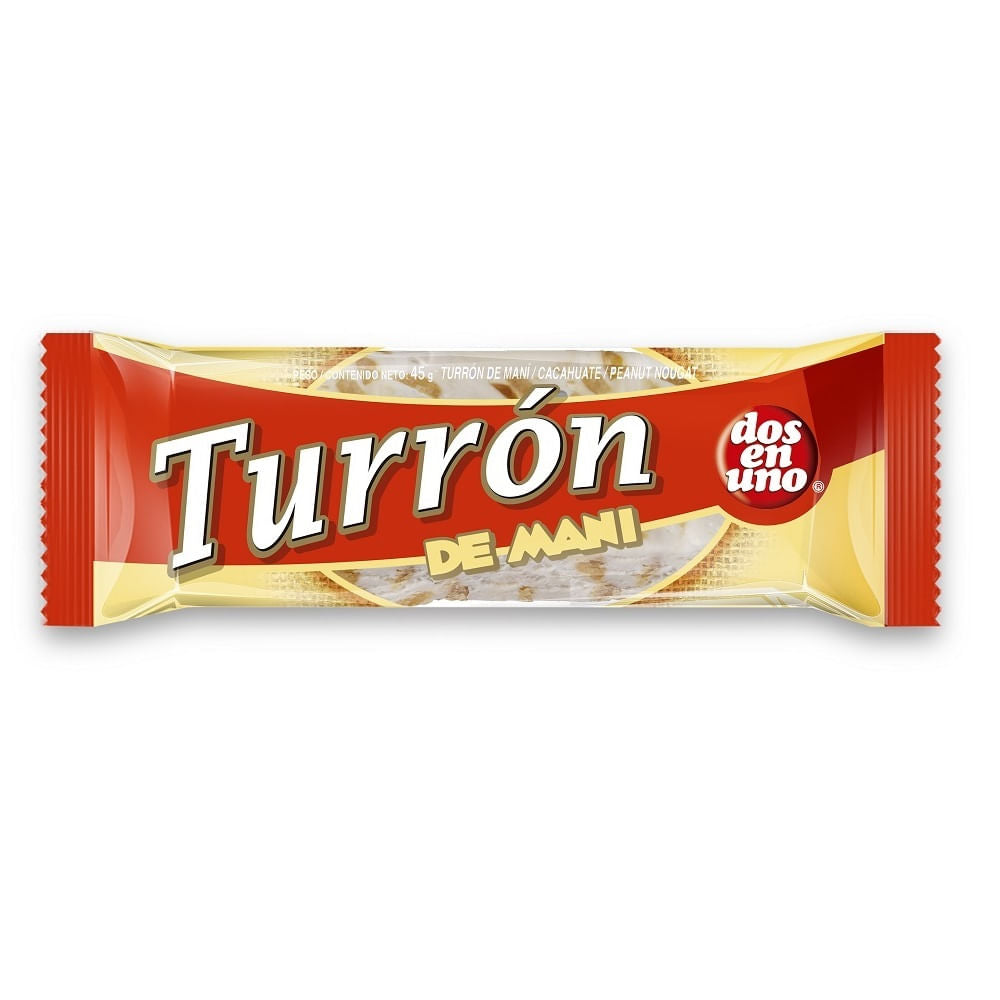 Turron de Mani Dos en Uno 45 gr