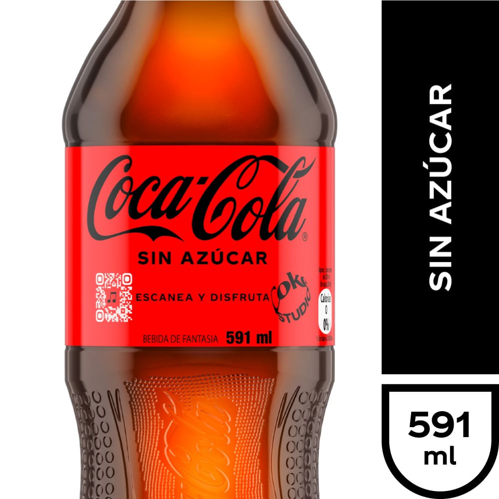 Bebida Coca Cola Sin Azúcar 591 ml