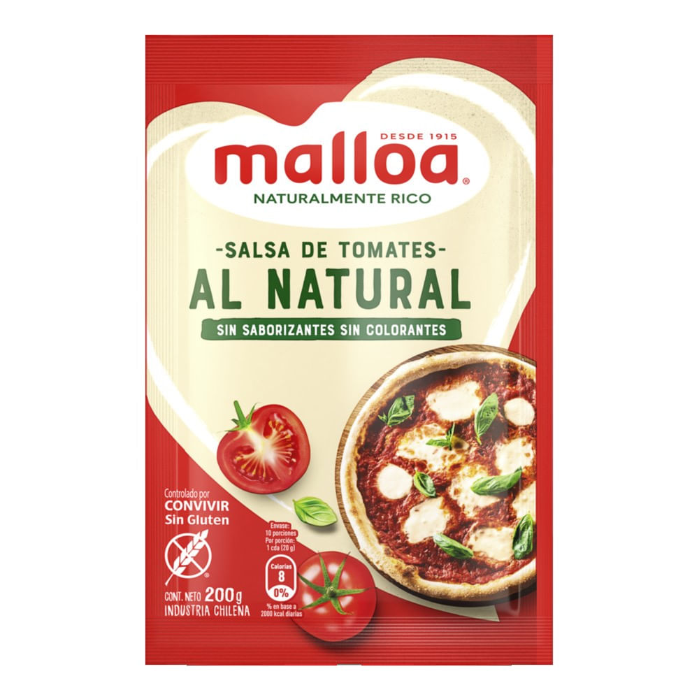 Salsa Tomate Malloa 200 grs