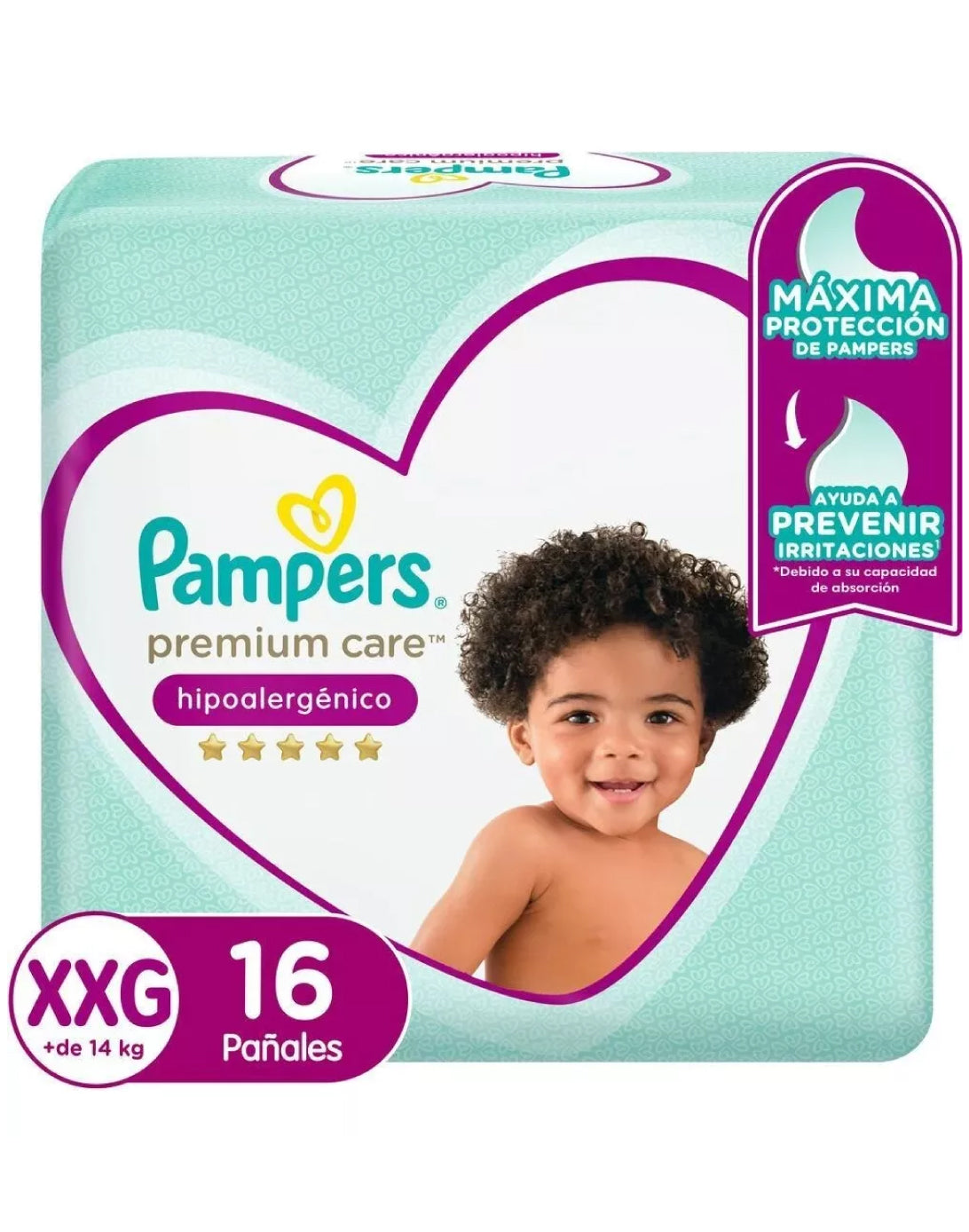 Paquete Pañal Pampers Premium XXG