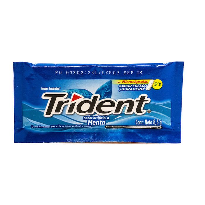 Chicle Menta Azul Trident