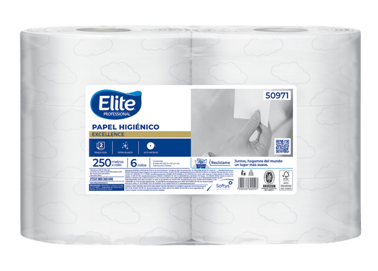 Papel Higienico Industrial Doble Hoja 6x250 Elite