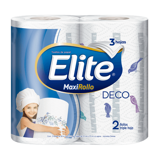 Manga Toalla de Papel Elite Deco Maxi Rollo 2 x 20 mt 20 rollos