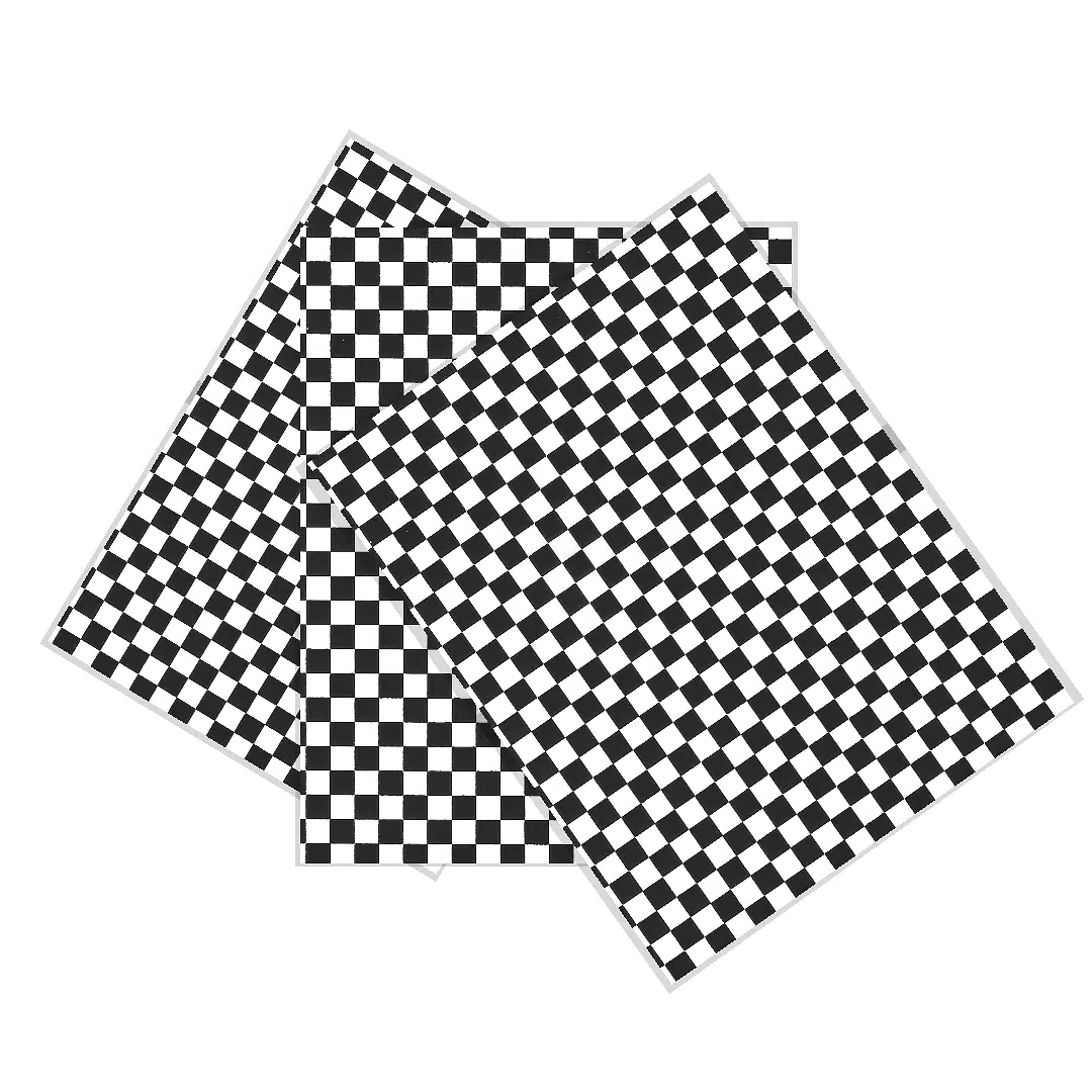 Papel Antigrasa 28x34 Cuadros negros 100 unid