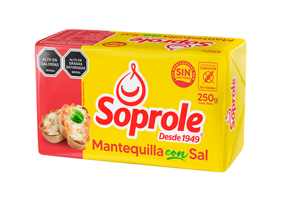 Mantequilla Soprole con sal 250 grs