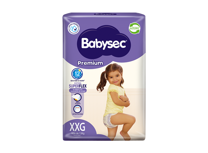 Pañal Babysec Premium Care Talla XXG