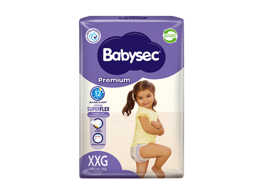 Pañal Babysec Premium Care Talla XXG