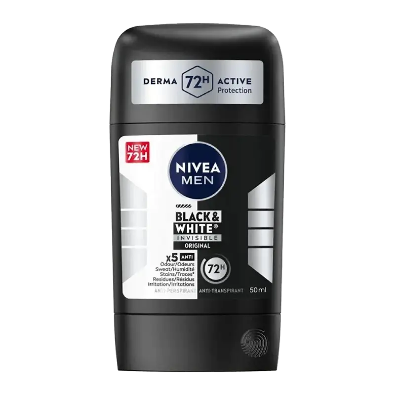 Desodorante en barra Nivea Men Black & White Original 50 ml