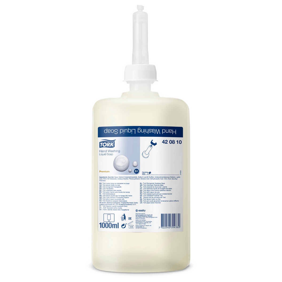 Jabón Tork Premium Extra Higienic 6X1000 Ml
