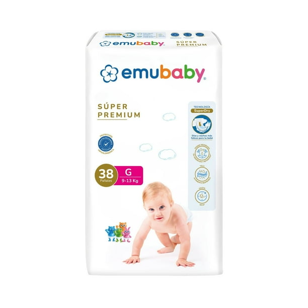 Pañal Emubaby Super Premium Talla G 38 pañales