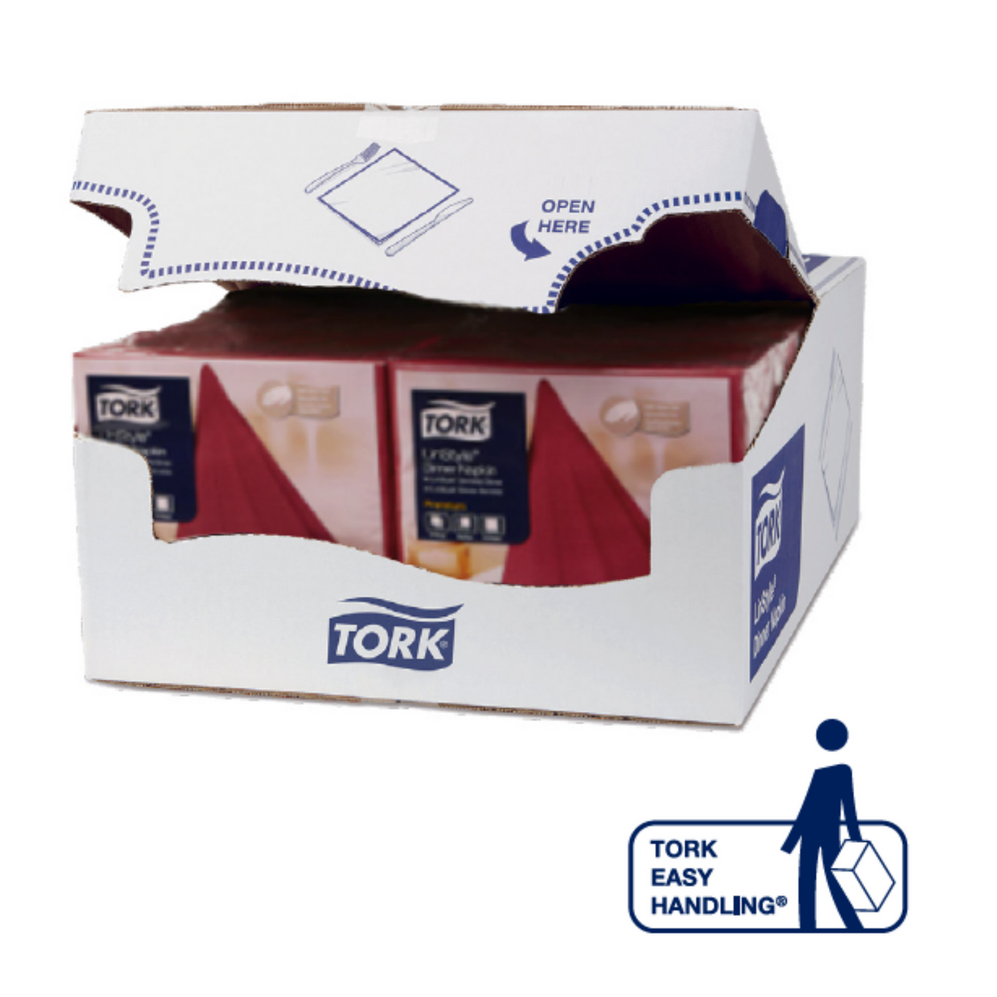 Servilleta Tork Linstyle Burdeo 12X50 (39X39)