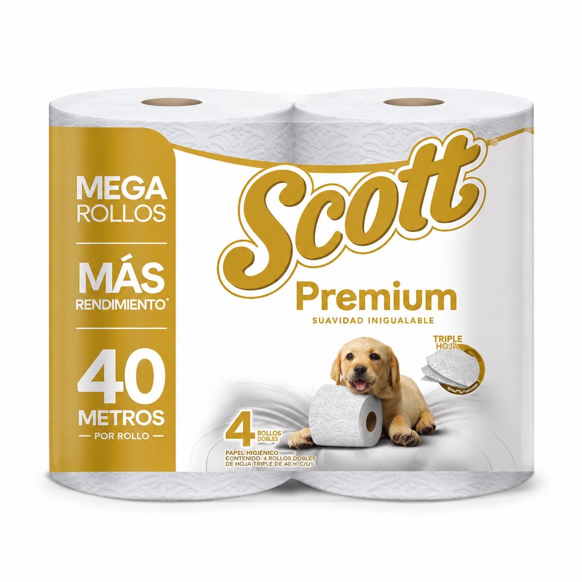 Papel higiénico Triple Hoja 4x40 Scott - 24 rollos