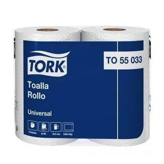 Toalla de Papel Tork 2x24 mts 16 rollos