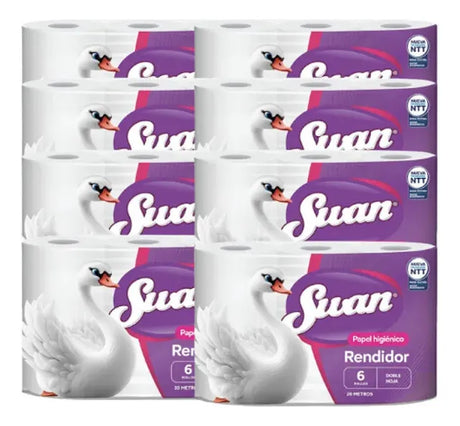 Pack Super Ahorro Papel Hig Swan 6x20 mts - 48 rollos + Toalla de Papel Nova 3x12 mts - 24 rollos + Servilleta Ovella 300 unid