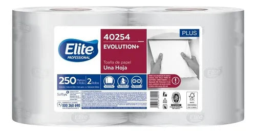 Toalla de papel plus Evolution+ 2x250 mts cod. 40254