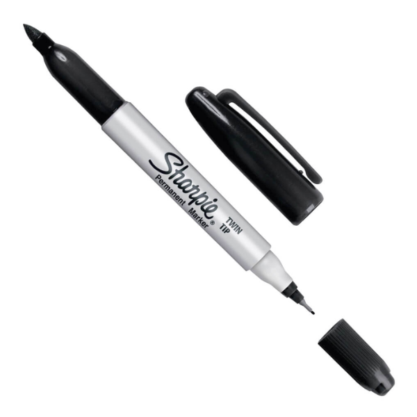 Marcador Doble Punta Negro Sharpie