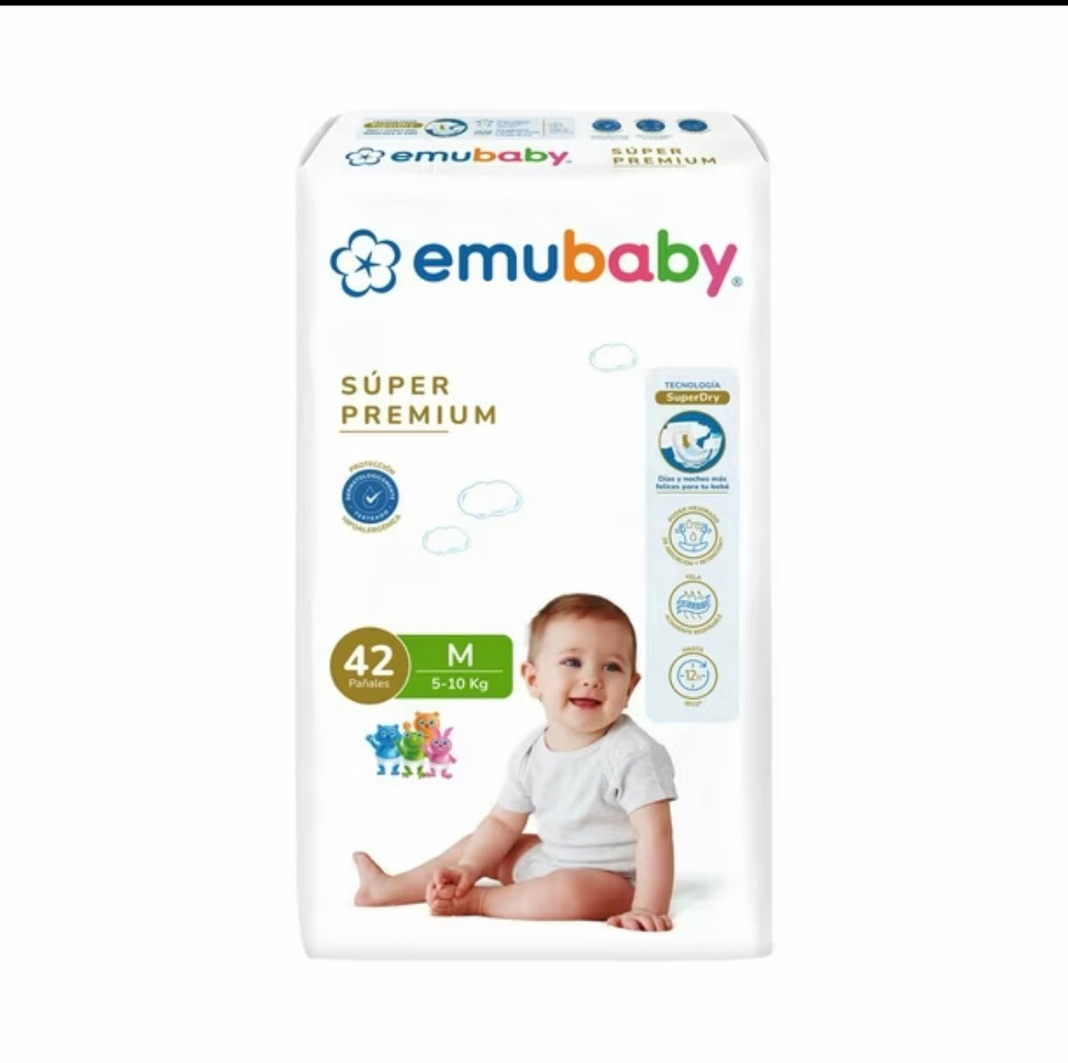 Pañal Emubaby súper premium talla M 42 uni
