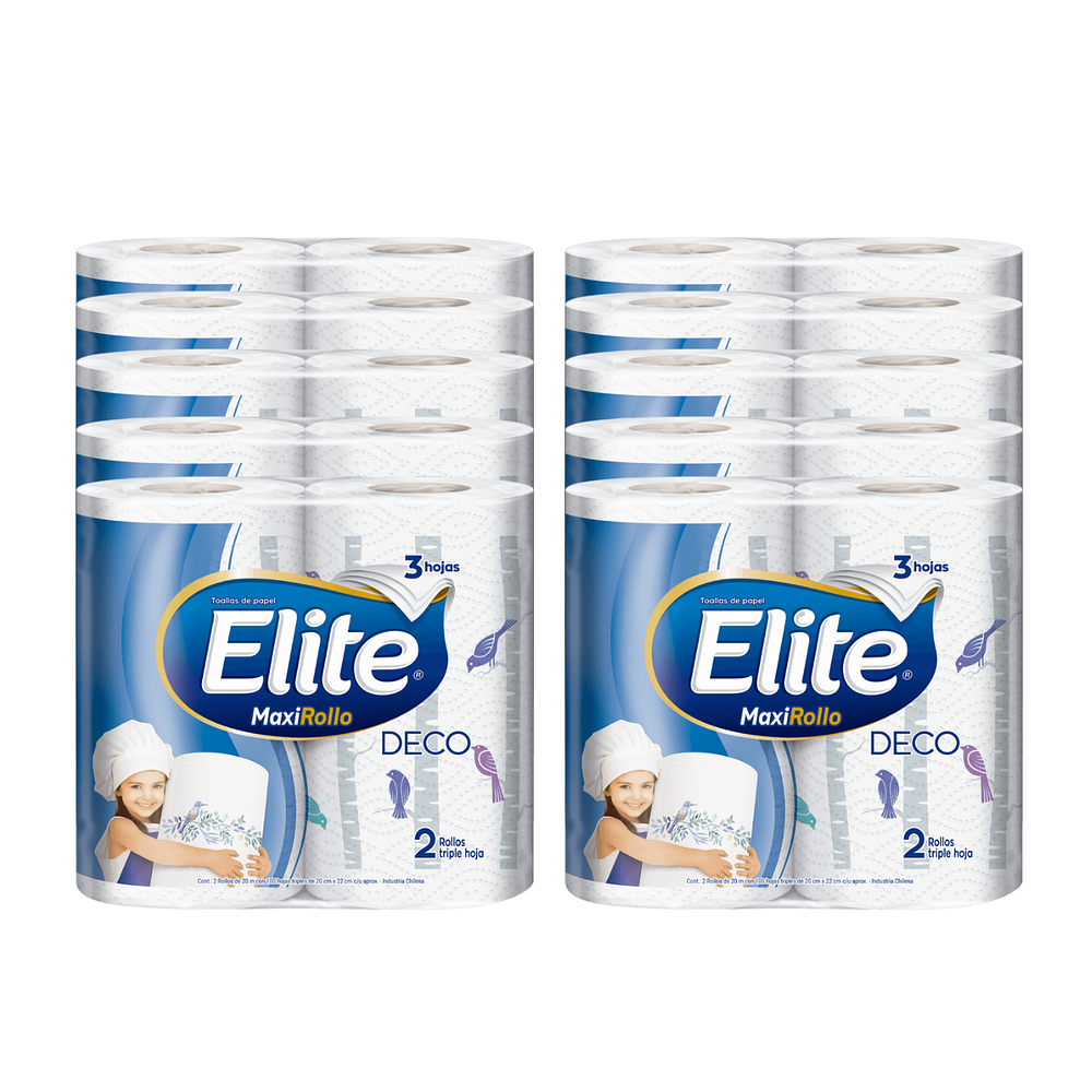 Manga Toalla de Papel Elite Deco Maxi Rollo 2 x 20 mt 20 rollos