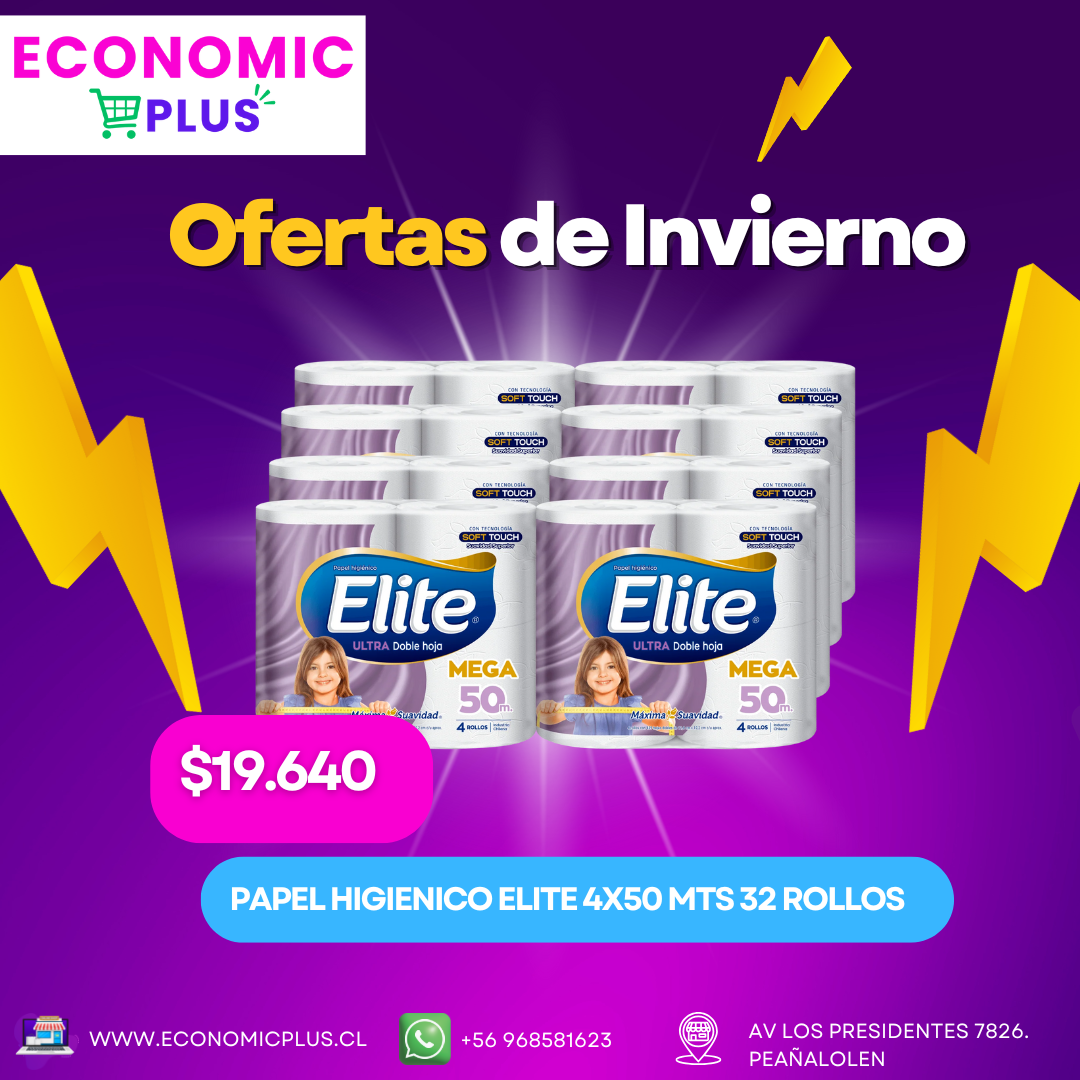 Papel Higienico Elite 4x50 Mts 32 rollos