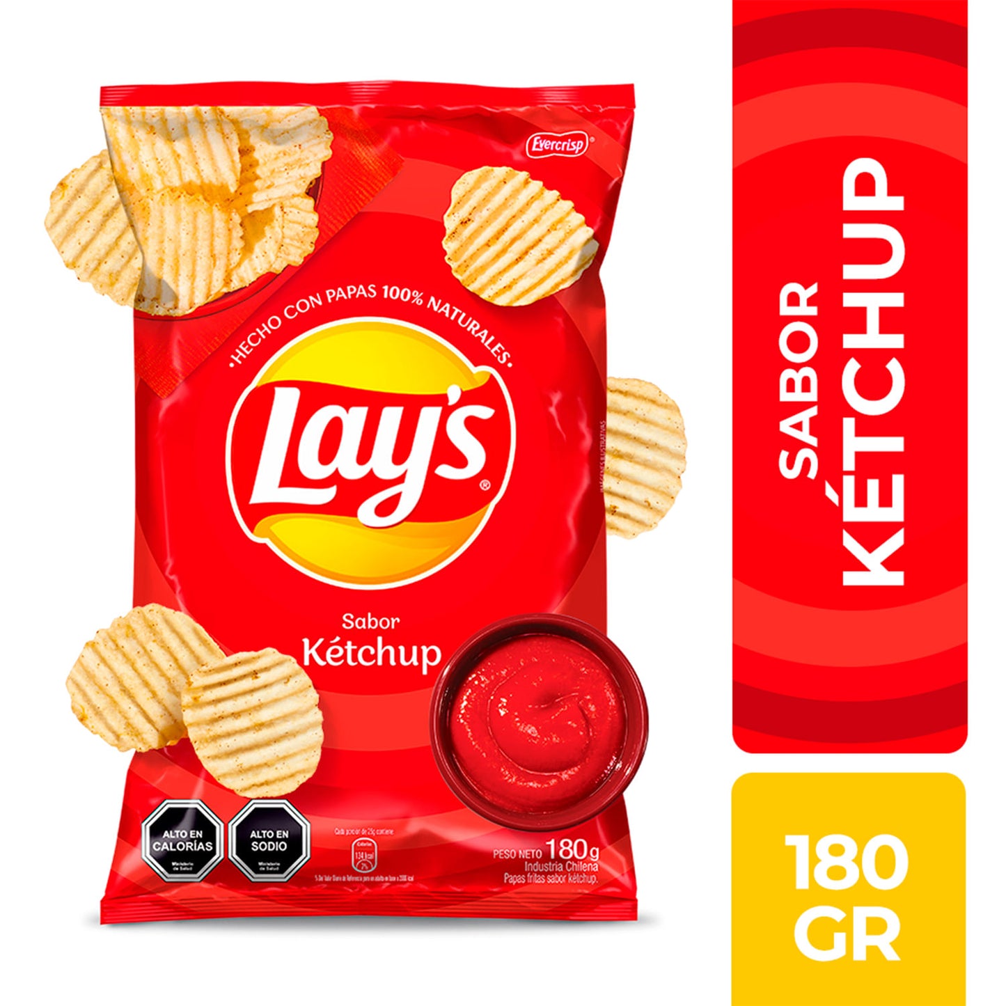 Papas Fritas Lays Sabor Ketchup 180 g