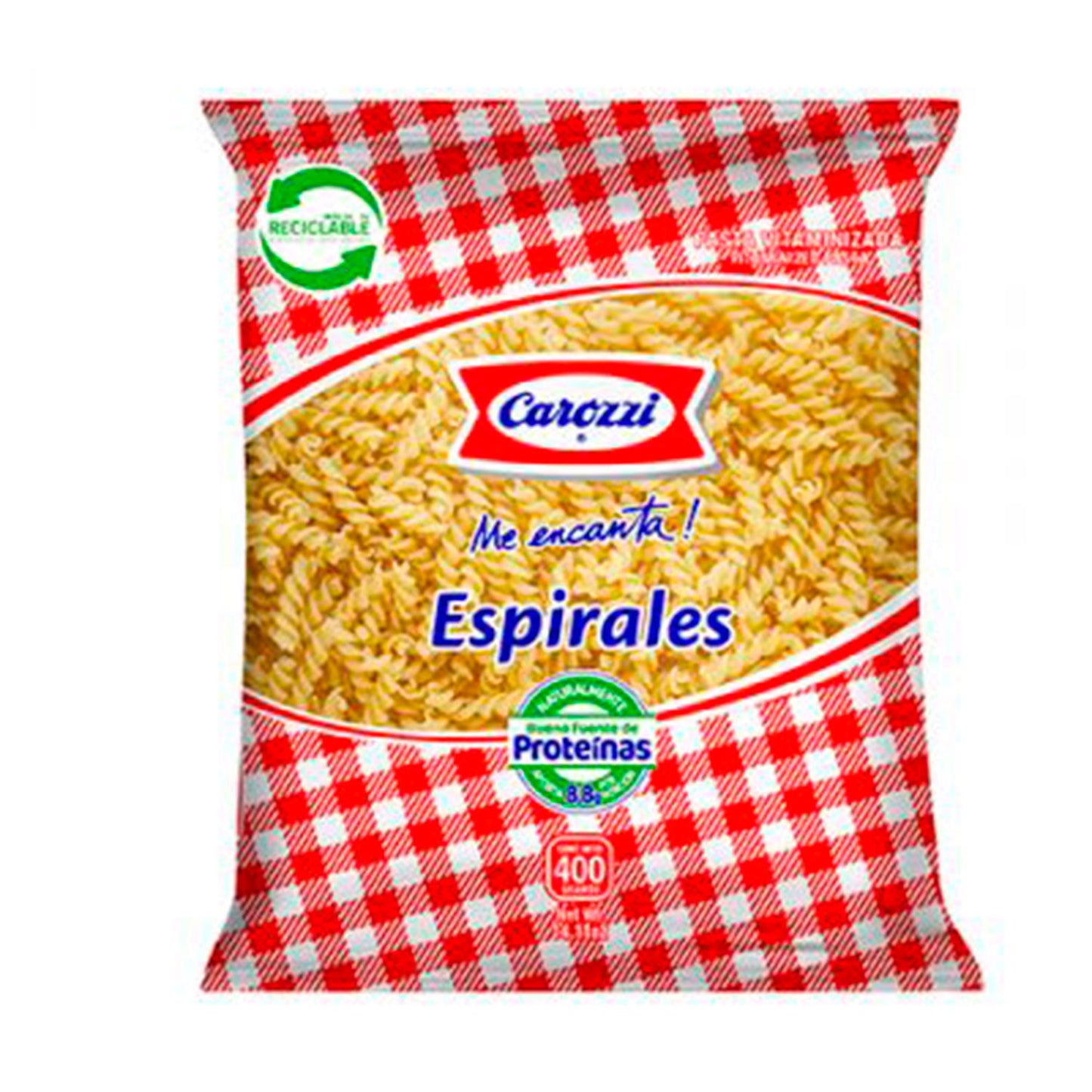 Pasta Carozzi Espirales 400 grs