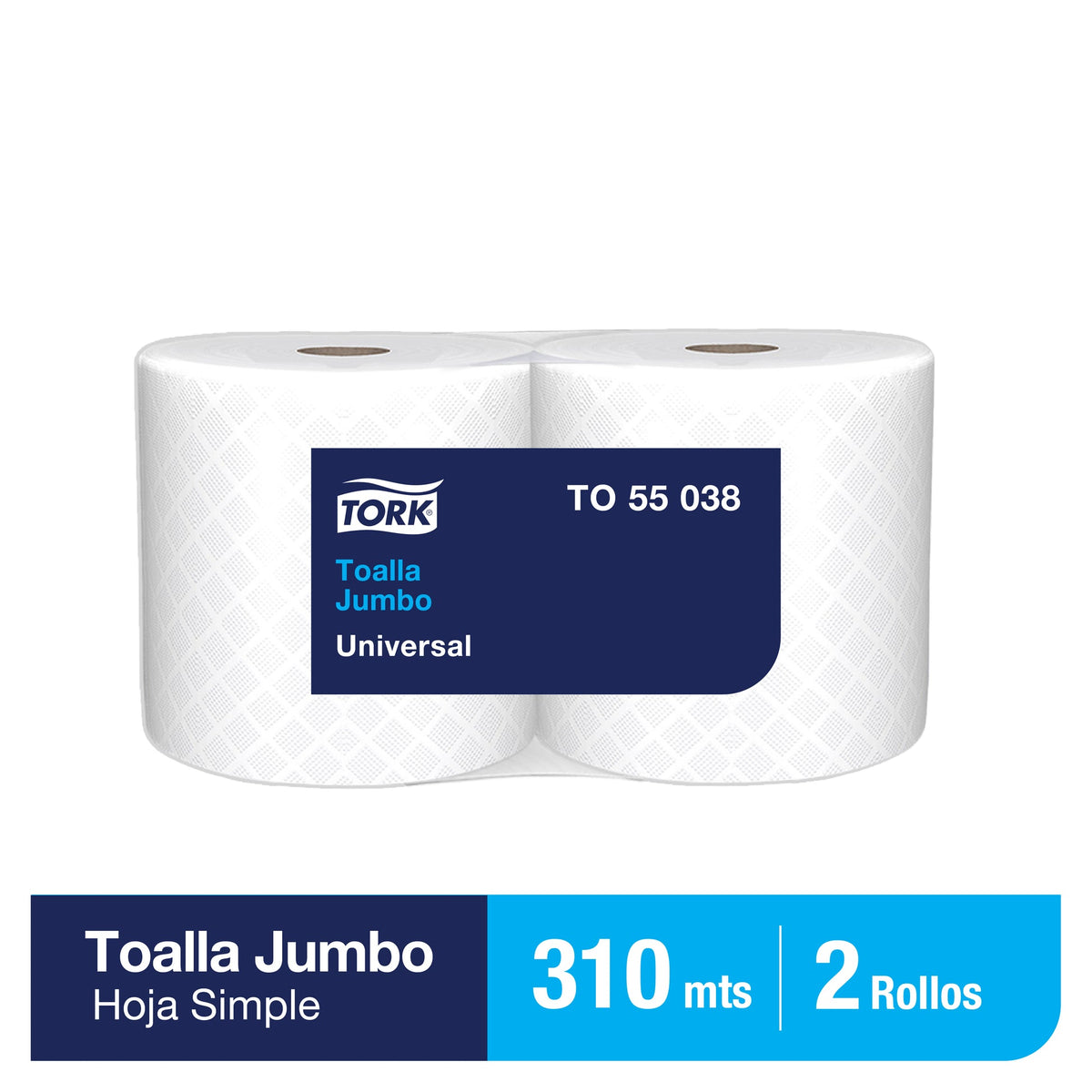 Toalla De Papel Jumbo Tork Blanca 2X310 Mt