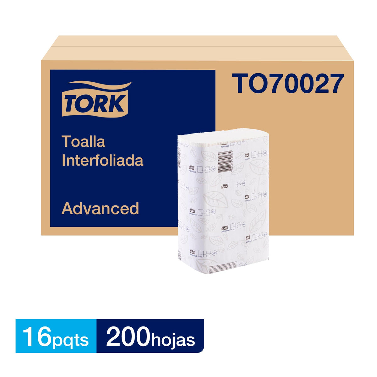 Toalla Interfoliada Tork Doble H. 16X200