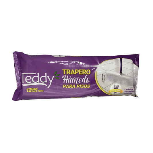 Trapero Húmedo Pisos Teddy Lavanda 12 U