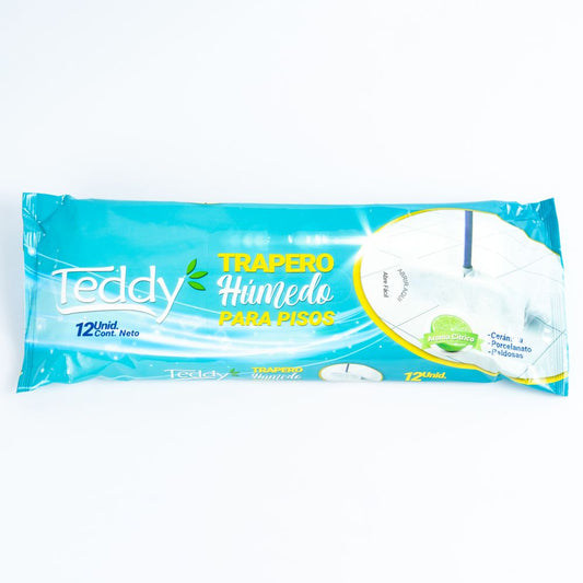 Trapero Húmedo Piso Teddy Cítrico 12 U