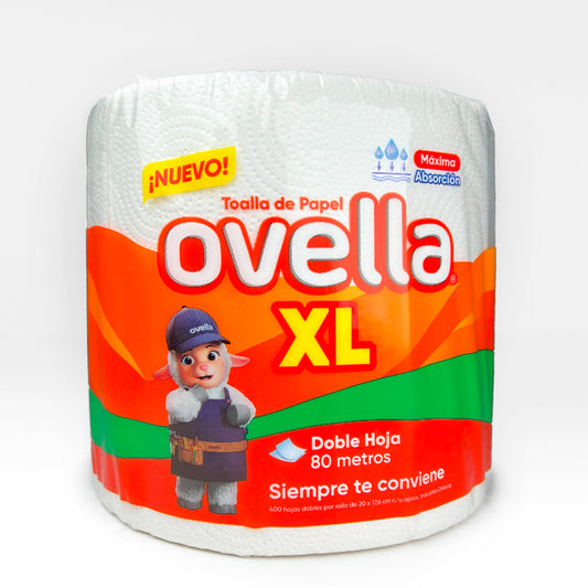 Paquete Toalla de Papel Ovella XL 80 mts