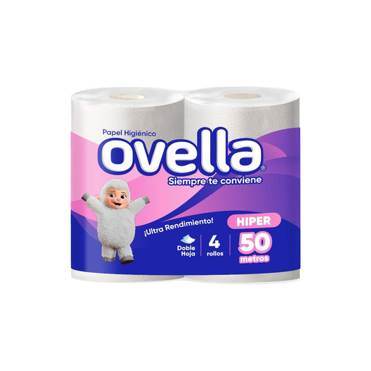 Manga Papel Higienico Doble Hoja Ovella 4x50 mts 32 rollos