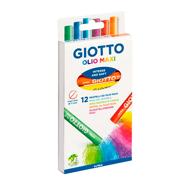 Lápiz pastel 12 colores al óleo Giotto