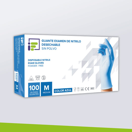 Guante Nitrilo Azul Tallas S-L-M-XL Foodis x100