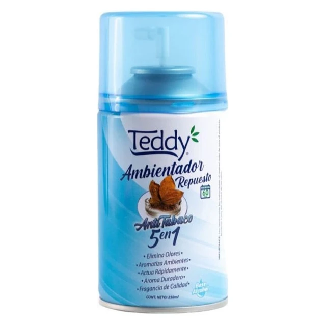 Desodorante Ambiental Automatico repuesto Antitabaco Teddy 250 cc