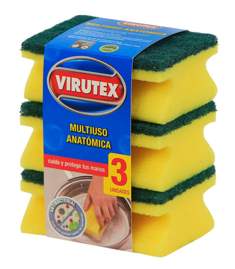 Esponja Acanalada 3 uni Clasica Virutex