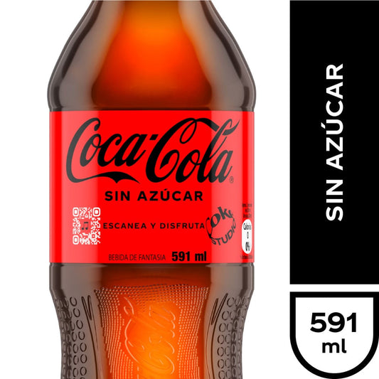 Bebida Coca Cola Sin Azúcar 591 ml