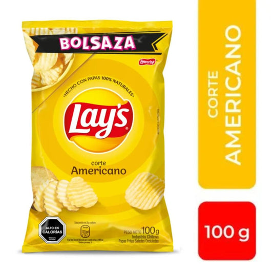 Papas Fritas Lays Bolsaza Corte Americano 100 g