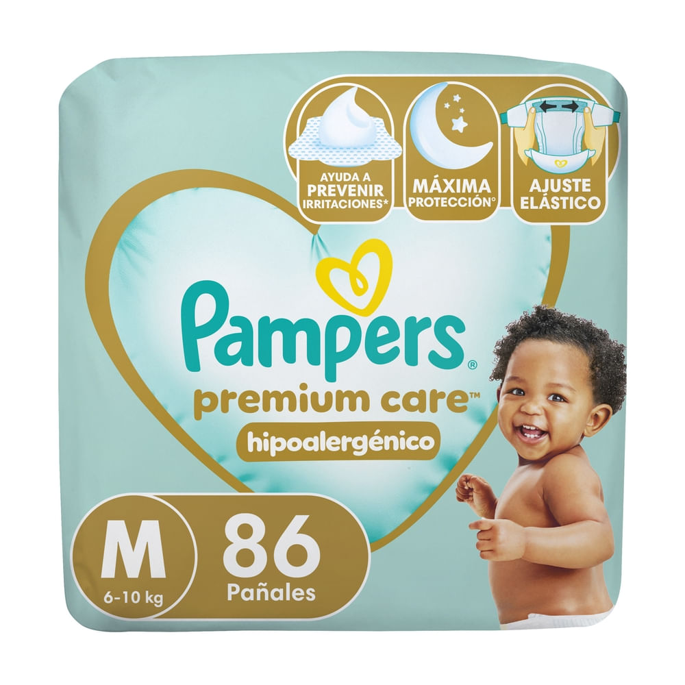 Pañales Pampers Premium Care talla M - 86 unidades