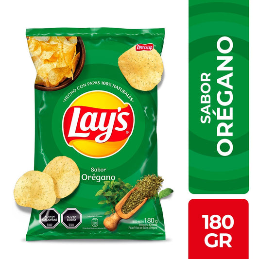 Papas Fritas Lays Sabor Orégano 180 g