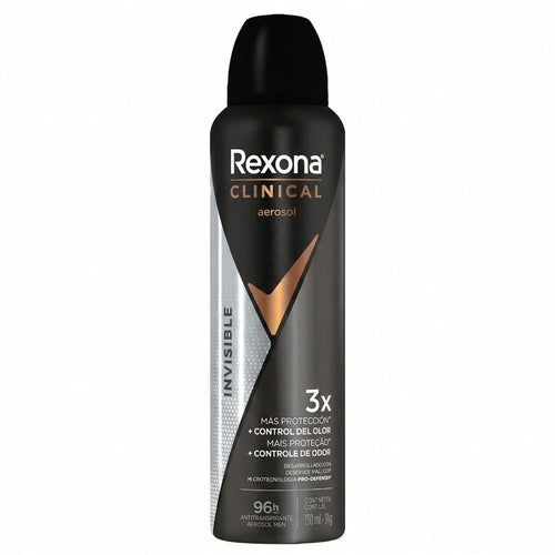Desodorante Rexona Clinical Invisible 3X en aerosol 150 ml