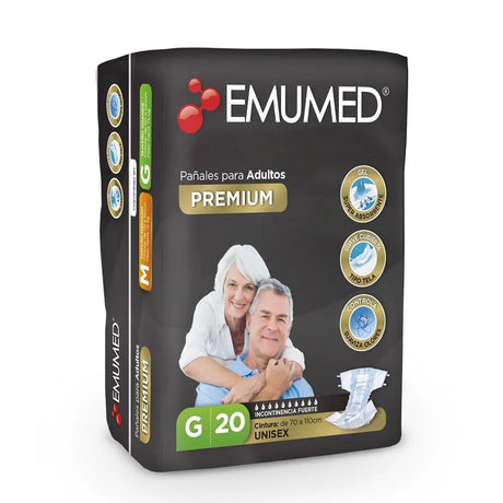 Pañal Adulto Emumed Premium Talla G 20 unid