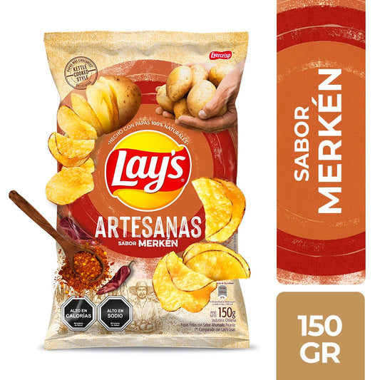 Papas Fritas Lays Artesanas Sabor Merkén 150 g
