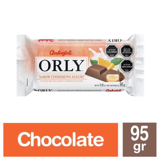 Chocolate Barra Chirimoya Alegre Orly 95g