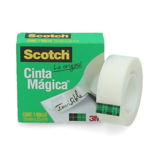 Cinta Adhesiva Magica Transparente 19 Mm 10 Mt - Scotch