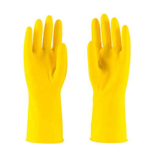 Guantes de látex Foodis amarillo talla M