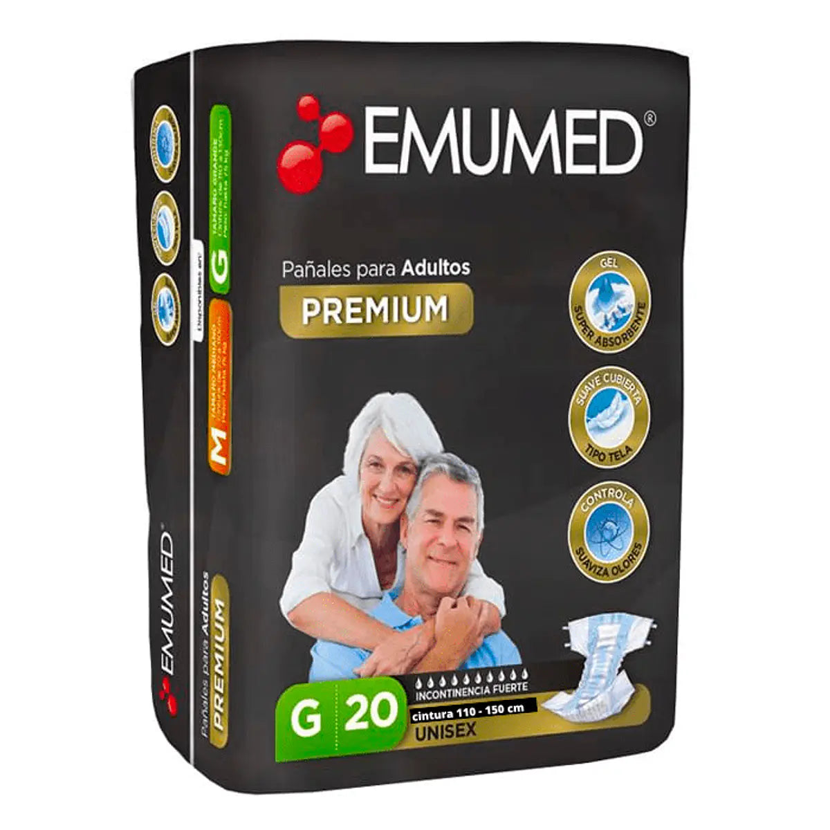 Pañales para adulto Emumed premium talla M