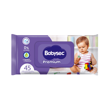Pack Promocional 136 Pañales Babysex uper Premium G + 10 Toallitas Humedas Babysec Agua de 45 unid