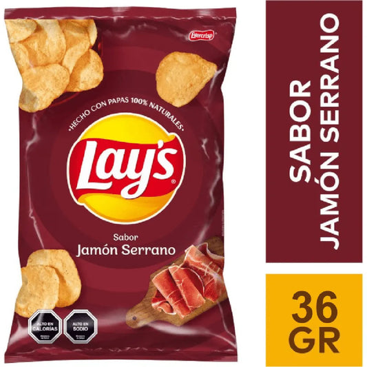 Papas Fritas Lays Sabor Jamón Serrano 36 g