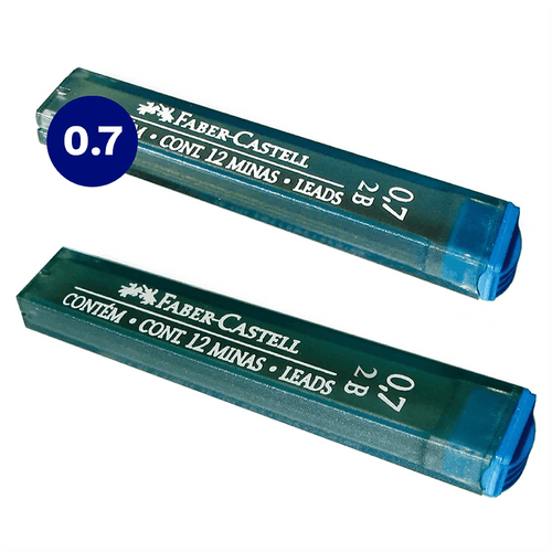Minas 0,7 mm negro 2b faber castell