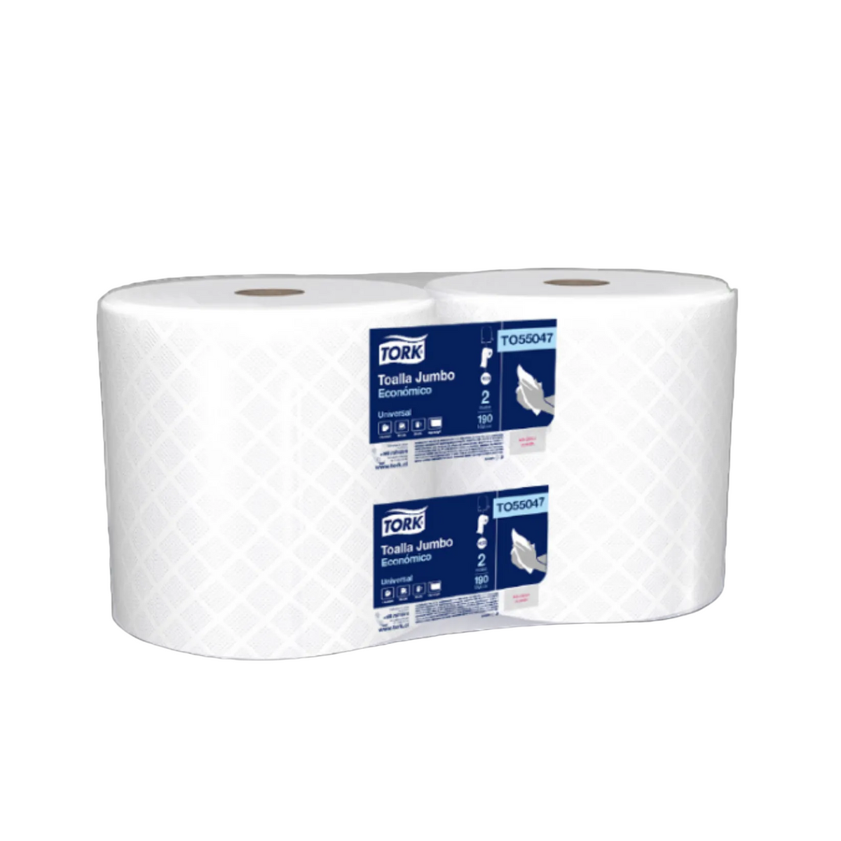 Toalla Jumbo Tork Economica H/S Blanca 2X190 Mt